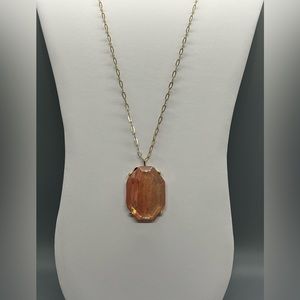 Peach Pendant Necklace